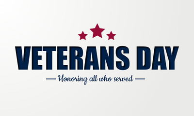 Happy Veterans Day United States of America background vector illustration