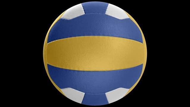 Animated video of a spinning volleyball