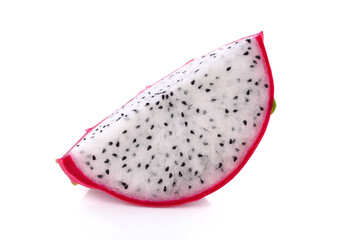 Dragon Fruit sliced isolated on white background.