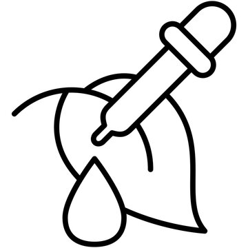 Natural Dye Icon. Free Artificial Textile Color Symbol Stock Illustration. Vector Line Icons For UI Web Design And Presentation