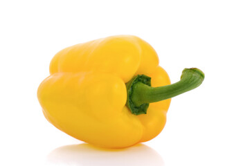 Sweet yellow pepper isolated on white background