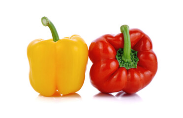 Fresh sweet pepper,bell pepper or capsicum on white background
