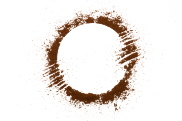 Circle Coffee Ground Border Isolated Background