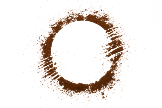 Circle Coffee Ground Border Isolated Background