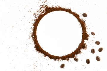 Circle Coffee Ground Border Isolated Background