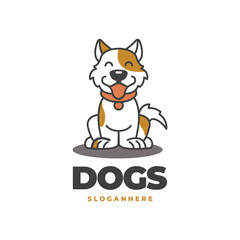 Dog modern logo mascot vector