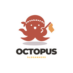octopus modern logo vector