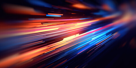 Abstract speed motion blurred striped glitch background.