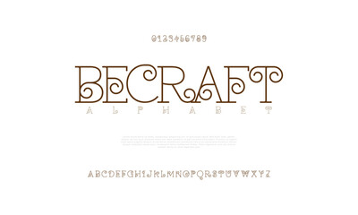 Becraft creative modern urban alphabet font. Digital abstract moslem, futuristic, fashion, sport, minimal technology typography. Simple numeric vector illustration