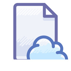 Cloud storage icon symbol vector image. Illustration of the database server hosting cloud system digital design image