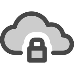 Cloud storage icon symbol vector image. Illustration of the database server hosting cloud system digital design image