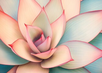 Agave leaves in trendy pastel colors for design backgrounds.