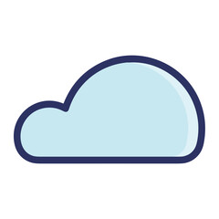 Cloud storage icon symbol vector image. Illustration of the database server hosting cloud system digital design image