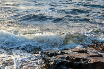 Autumnal waves in the archipelago in Finland
