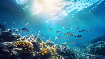 Fototapeta na wymiar Marine Life: Fish in the Sea