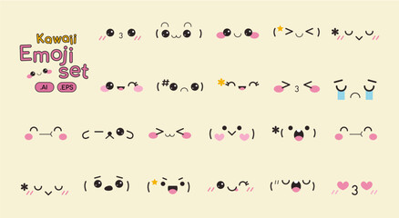 Kawaii Emoji Set