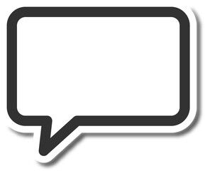 Digital png illustration of white speech bubble on transparent background