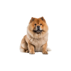 Chow Chow dog breed isolated no background