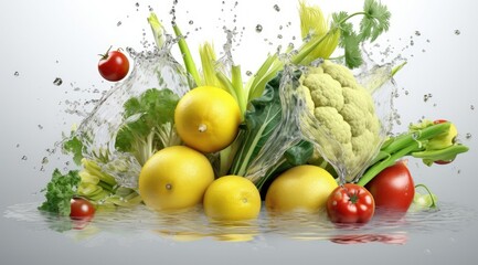 trend of drink and beverages, healthy mixed vegetable fruit
