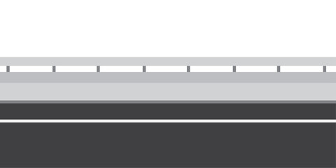 Road side vector. wallpaper. free space for text. copy space. Road fence.