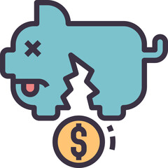 financial outline style icon