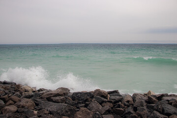 Splash Along The Rocky Shore Of Mackinac Island