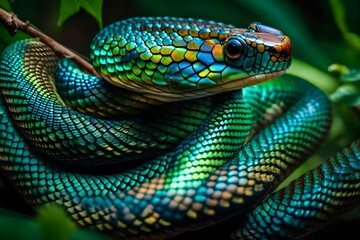 Fototapeta premium colourfull snakes