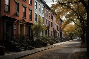 Fototapeta na wymiar a neighborhood in Brooklyn. Generative AI