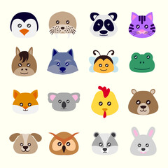 Cute Animal Character Package Head Bundle