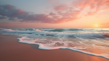 Fototapeta na wymiar Beautiful mediterranean tropical beach background. Generative AI