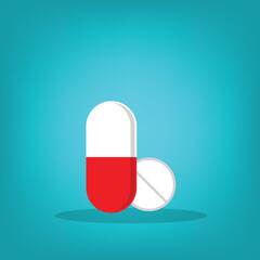 Pills. Pill and tablet icon	