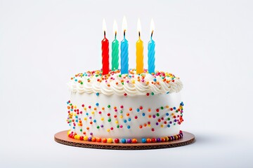 birthday cake with candles