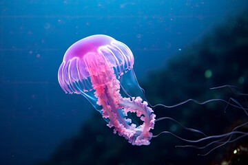 Mauve stinger purple jellyfish.