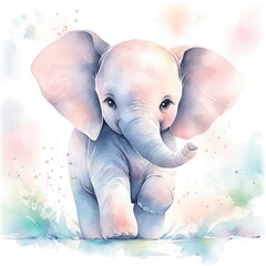 baby elephant playing 