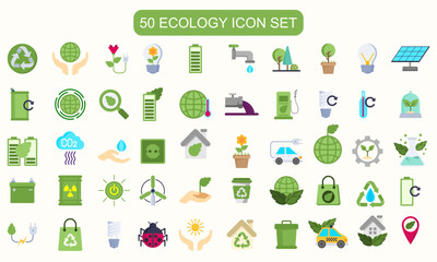 Ecology icons Bundle. Nature icon. Eco green icons. Icon Vector