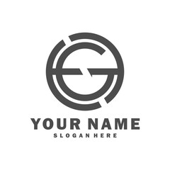 Obraz premium Modern letter EG logo design vector. Creative EG logo concepts template