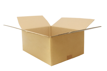 Open cardboard box