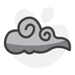 Cloud storage icon symbol vector image. Illustration of the database server hosting cloud system digital design image