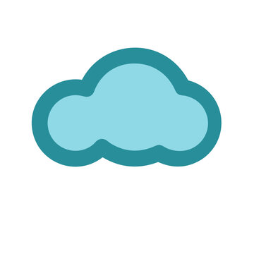 Cloud storage icon symbol vector image. Illustration of the database server hosting cloud system digital design image