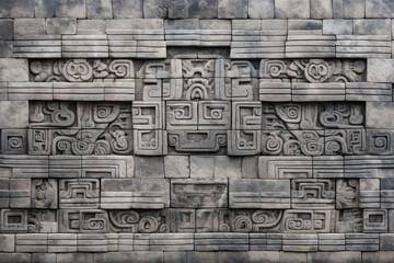 Aztec-inspired ancient wall texture, stone surface material