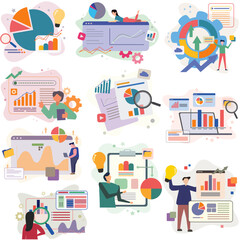Business Concept. Data analysis concept with business graph. making marketing research or financial reports.