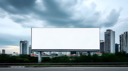 Obraz premium White billboard blank for advertising