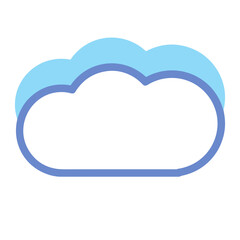 Cloud storage icon symbol vector image. Illustration of the database server hosting cloud system digital design image