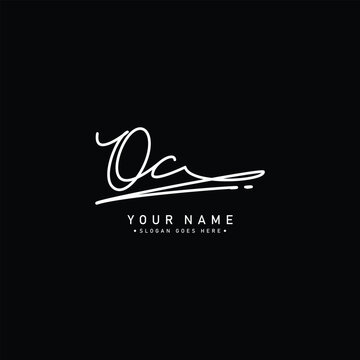 OC Handwritten Signature logo - Vector Logo Template for Beauty, Fashion and Photography Business