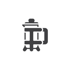 French Press vector icon