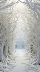A forest of intricate, crystalline trees abstract background HD image