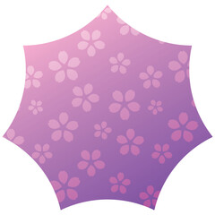 Vector illustration of Speech bubbles 6 [gradation cherry blossom pattern (purple)]