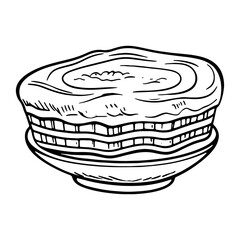 Festive Vector Food Art, Traditional Thanksgiving and Christmas Meals