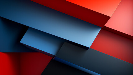 Abstract wallpaper symphony of contrasting hues and sharp angles - AI Generated - obrazy, fototapety, plakaty