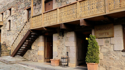A unique traditional architectural style in Dilijan, Armenia.